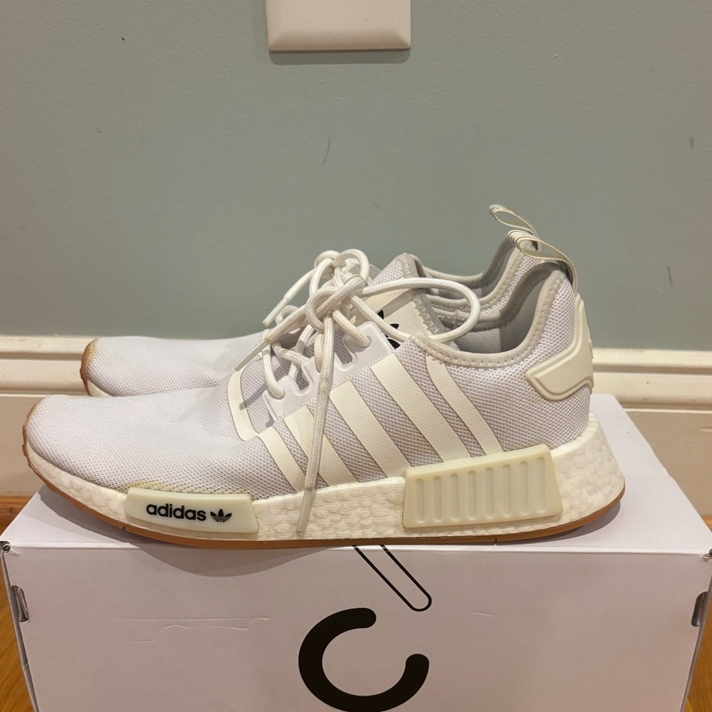 Adidas Cream and White NMD Sneakers